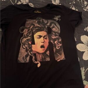 Vivienne Westwood Black T-Shirt with Gold Label